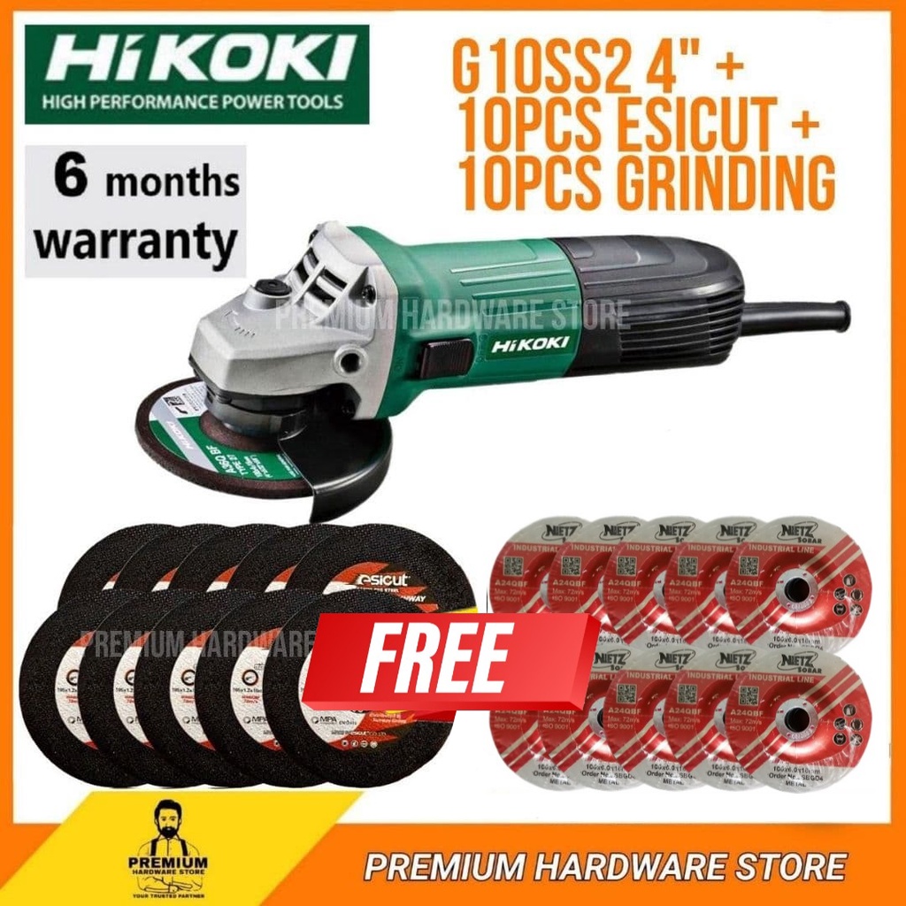 HIKOKI G10SS2 4" 100MM ANGLE GRINDER BEST COMBO Shopee Malaysia