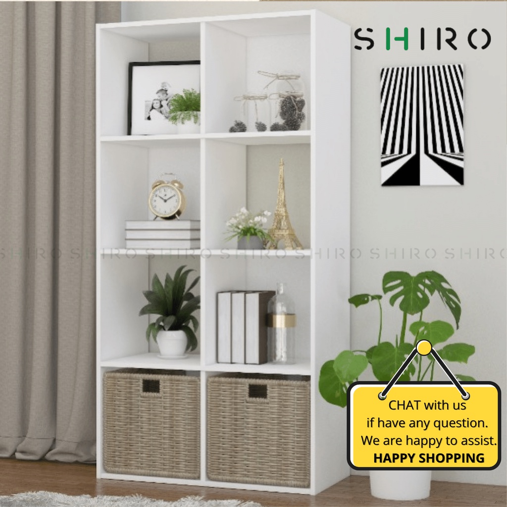 SHIRO 4 Feet 8 Cube File Storage/ Office Bookcase