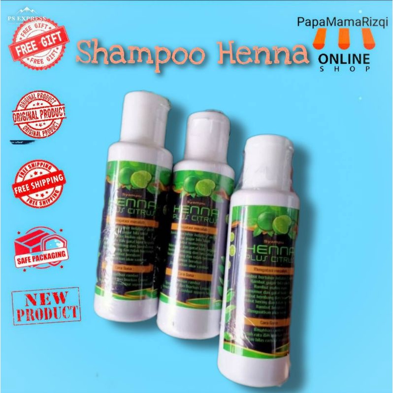 shampoo inai/ rambut gugur/ rambut uban /shampo rambut gugut Shopee