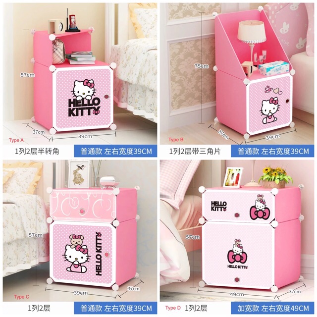 Hello Kitty Bedside Storage Wardrobe Cabinets Folding Hello Kitty Bedside Storage Wardrobe Cabinets Folding