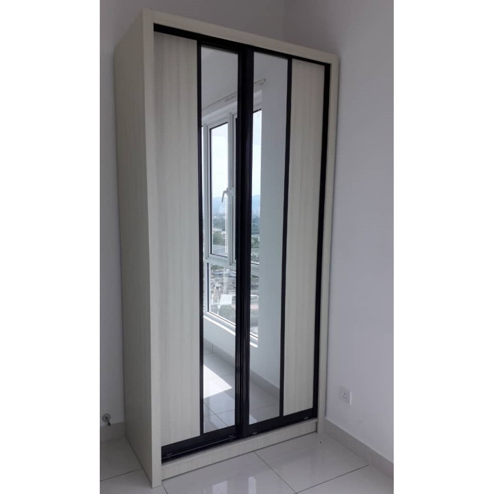 4ft L X 8ft H Premium Wardrobe Closet Almari Baju Shopee