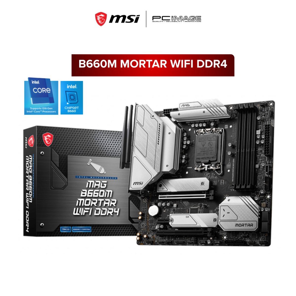 MSI MAG B660M Mortar Wifi DDR4 Intel LGA1700 Motherboard | Shopee Malaysia