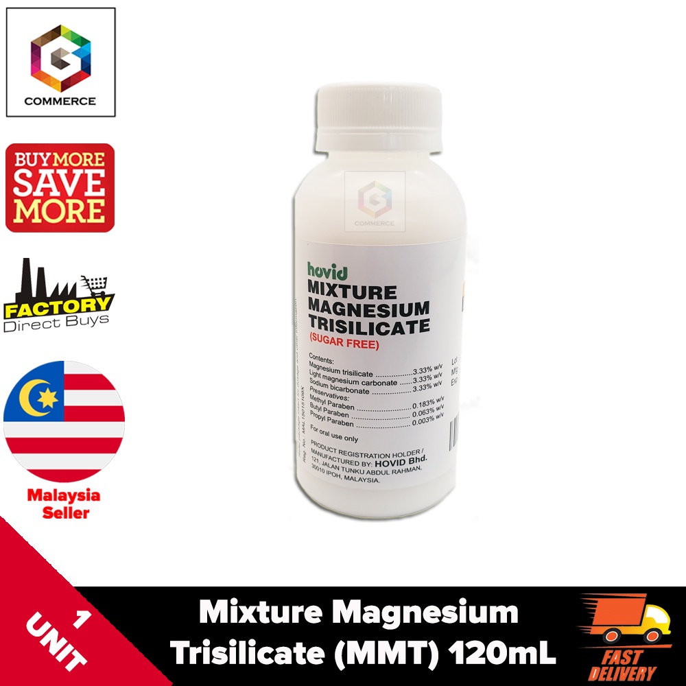 Mixture Magnesium Trisilicate ( MMT Syrup ) 120mL  Gastric Relief