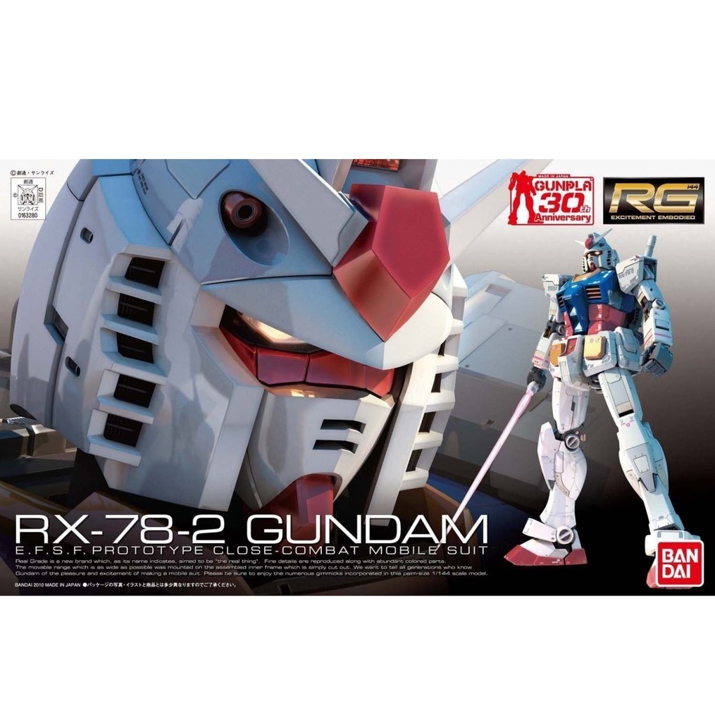 Toys Hobbies Gundam Rg 1 144 Rx 78 3 G 3 Gundam Bandai Mobile Suit Gundam Gunpla From Japan F S