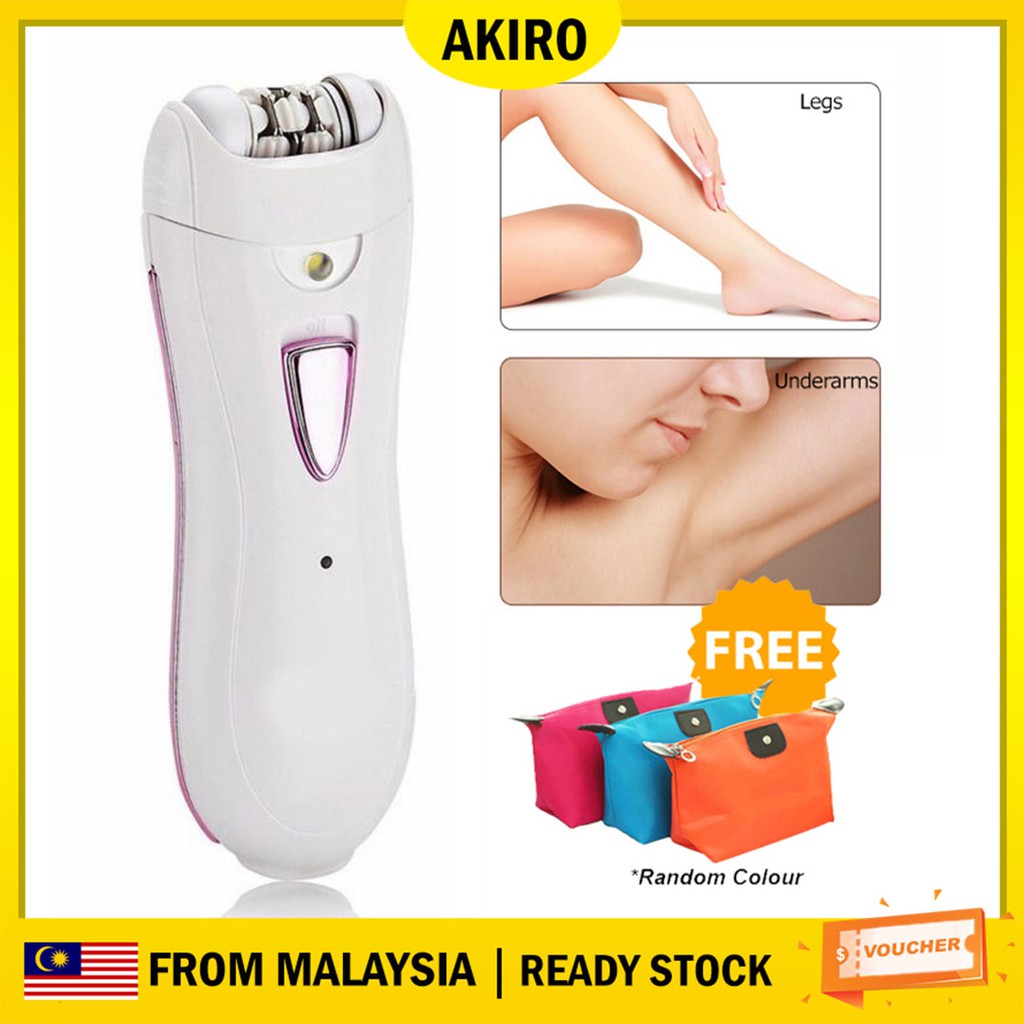 Akiro Rechargeable Body Hair Remover Epilator Shaver White