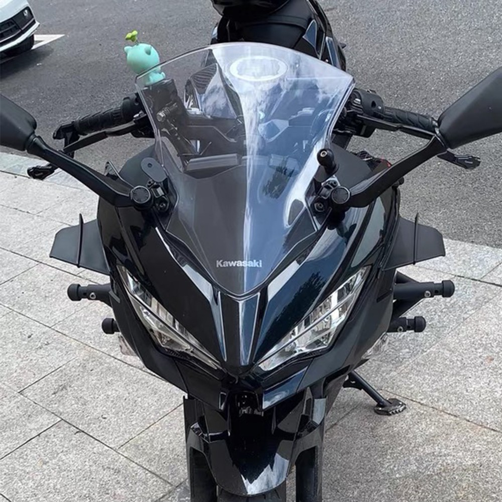 1 Pair Universal Motorcycle Winglet Aerodynamic Wing Kit Fit for Honda Motorcycle Wing Blue 