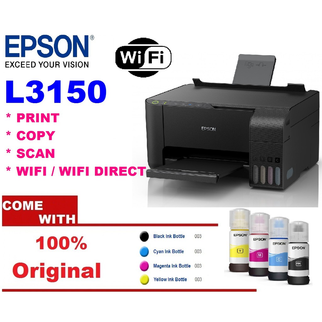 Epson Ecotank L3150 L3156 Wi Fi All In One Ink Tank Printer Shopee Malaysia 9882