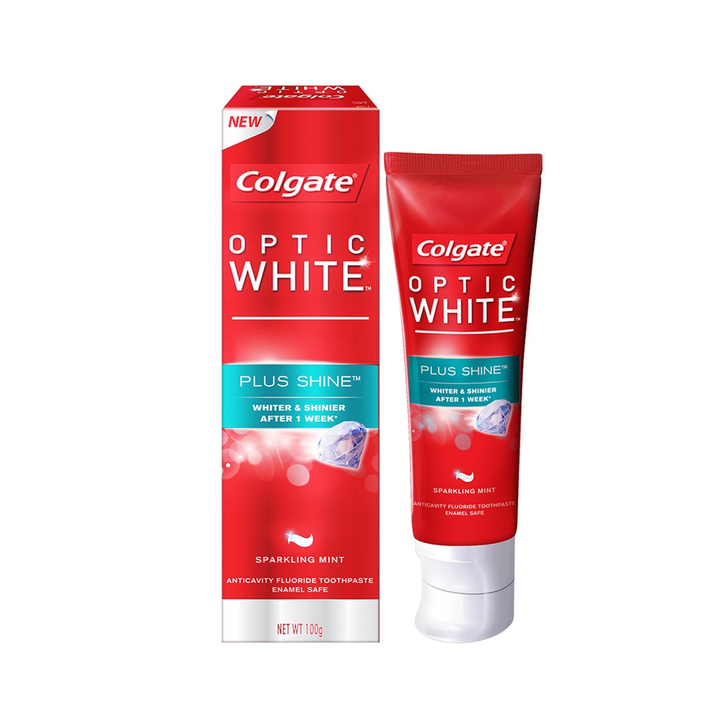 COLGATE Optic White Plus Shine Toothpaste 100g Shopee Malaysia