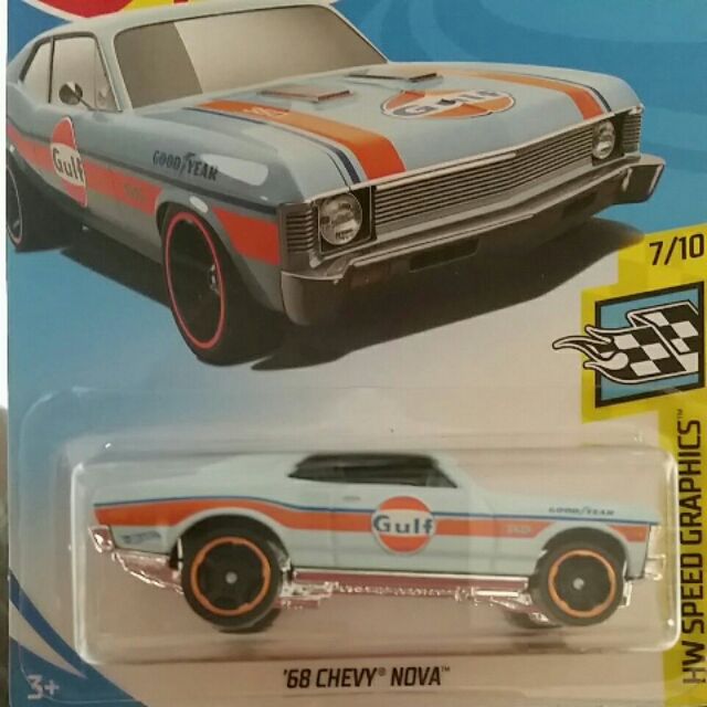 hot wheels 68 chevy nova gulf