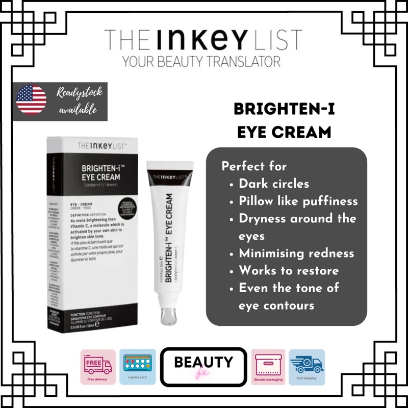 The Inkey List Brighten I Eye Cream 15ml Shopee Malaysia