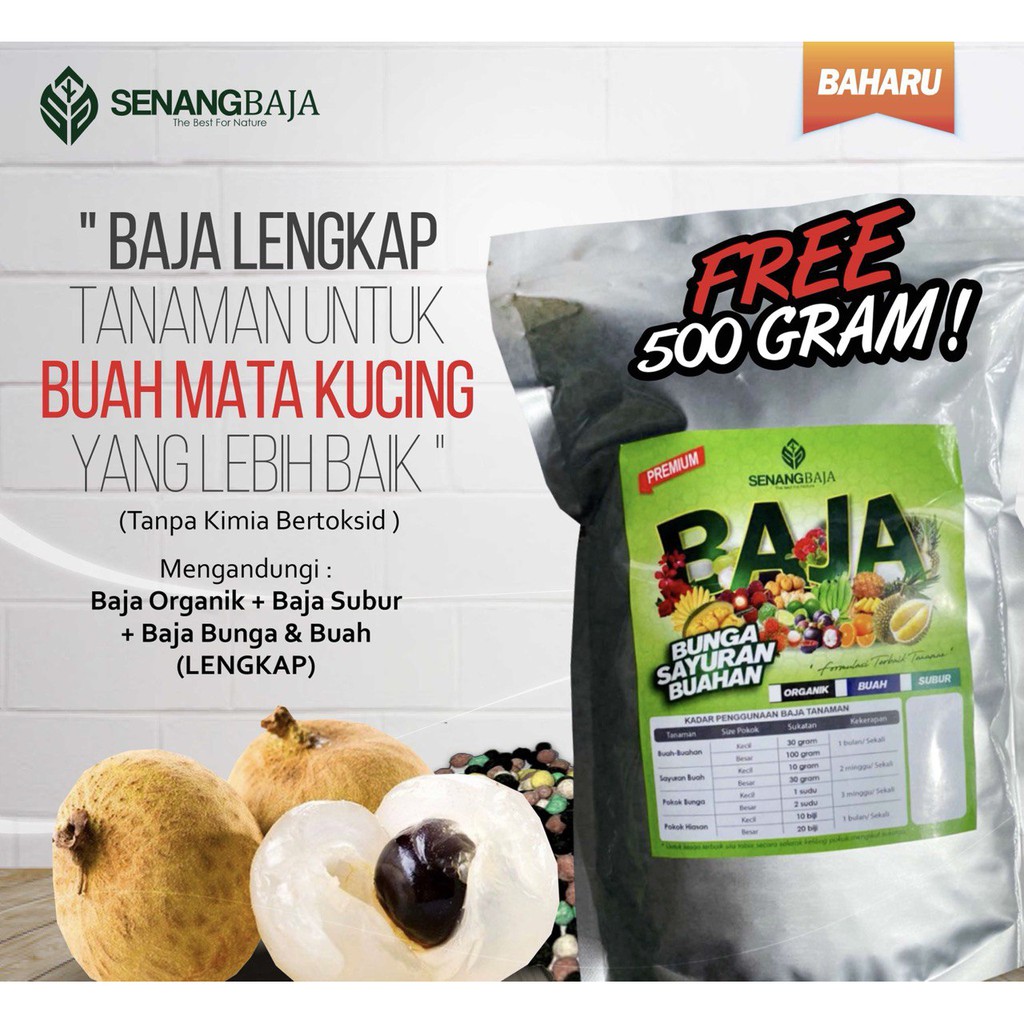 Baja Mata Kucing 1KG + FREE 500 GRAM  Shopee Malaysia