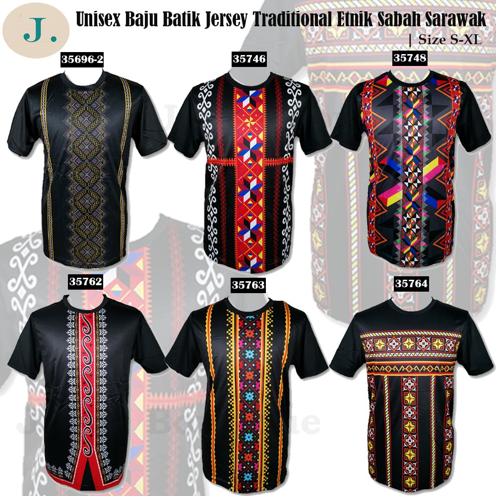 🔥HOT&Wholesale🔥 Baju Batik Jersey Traditional Etnik Sabah Sarawak ...