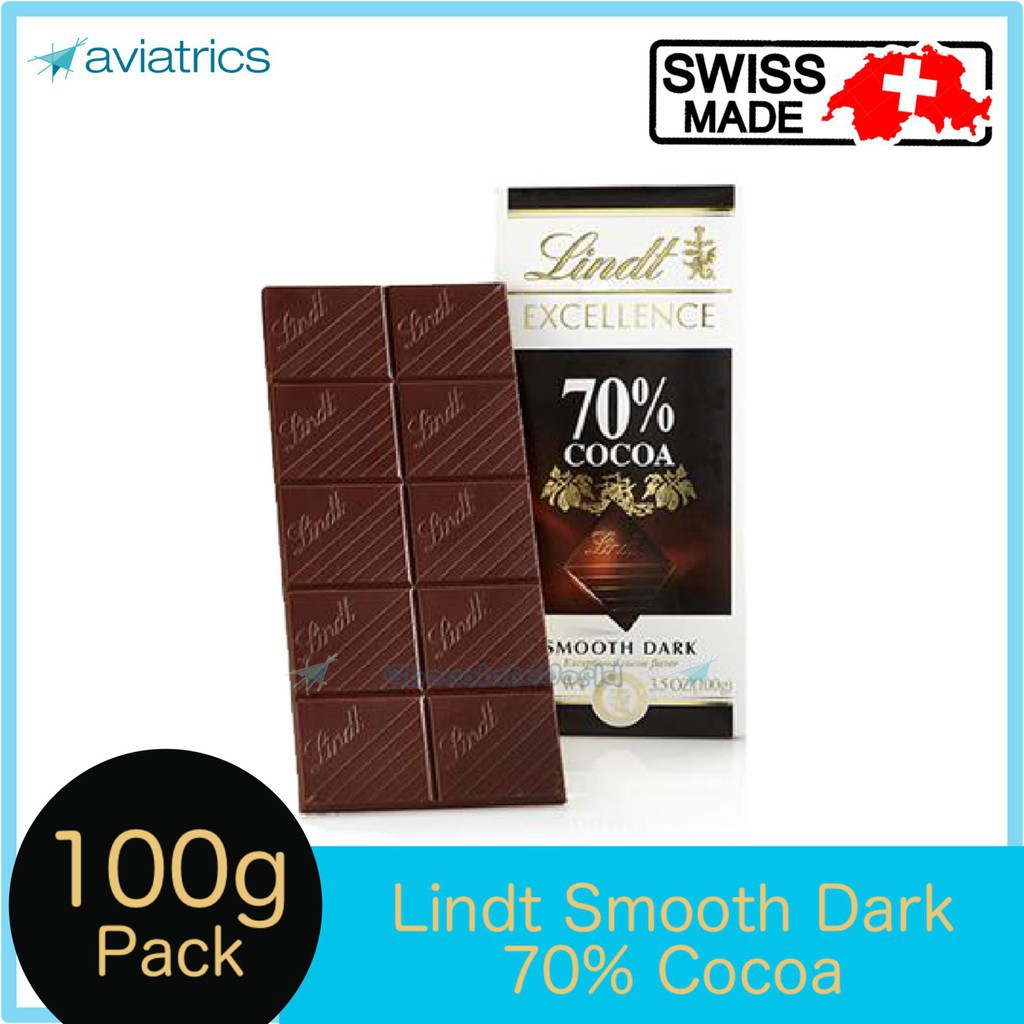 Lindt Excellence 70 Cocoa Chocolate Bar 100g Swiss Made Shopee Malaysia 2647