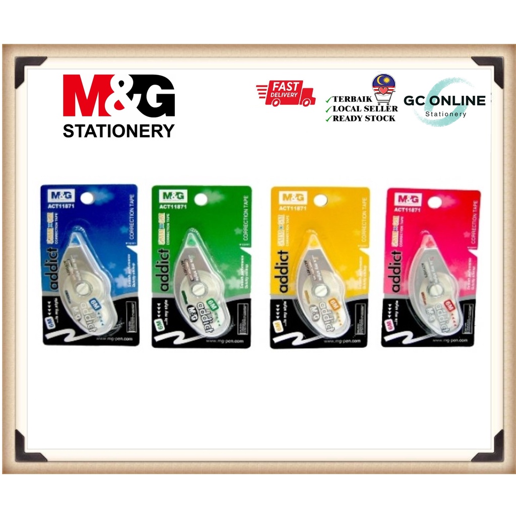 M G 5mmx6m Addict Correction Tape ACT11871 Shopee Malaysia