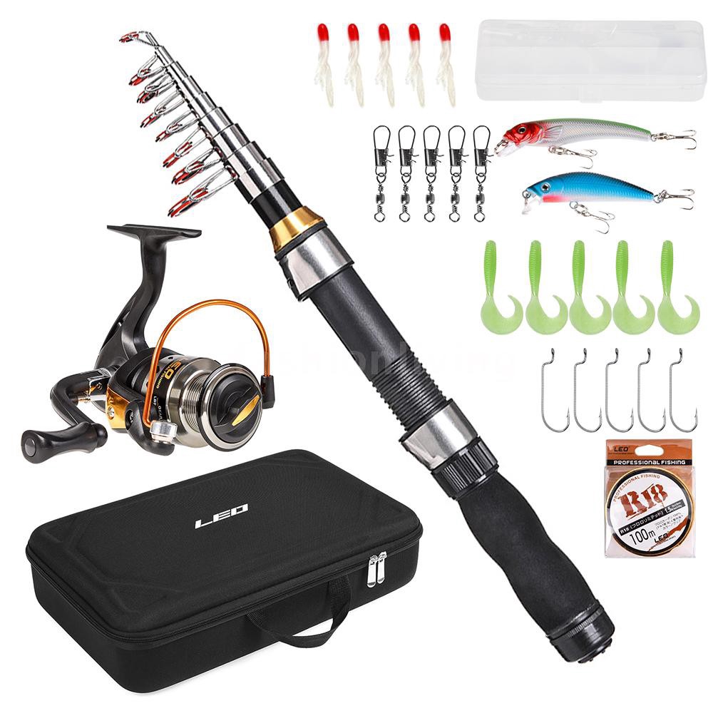 portable fishing rod and reel