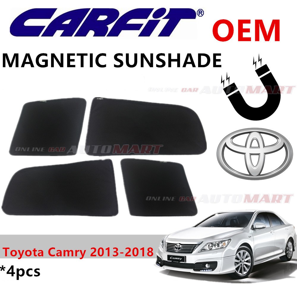 CARFIT OEM Magnetic Custom Fit Sunshade For Toyota Camry Yr 2013-2018 (4pcs)
