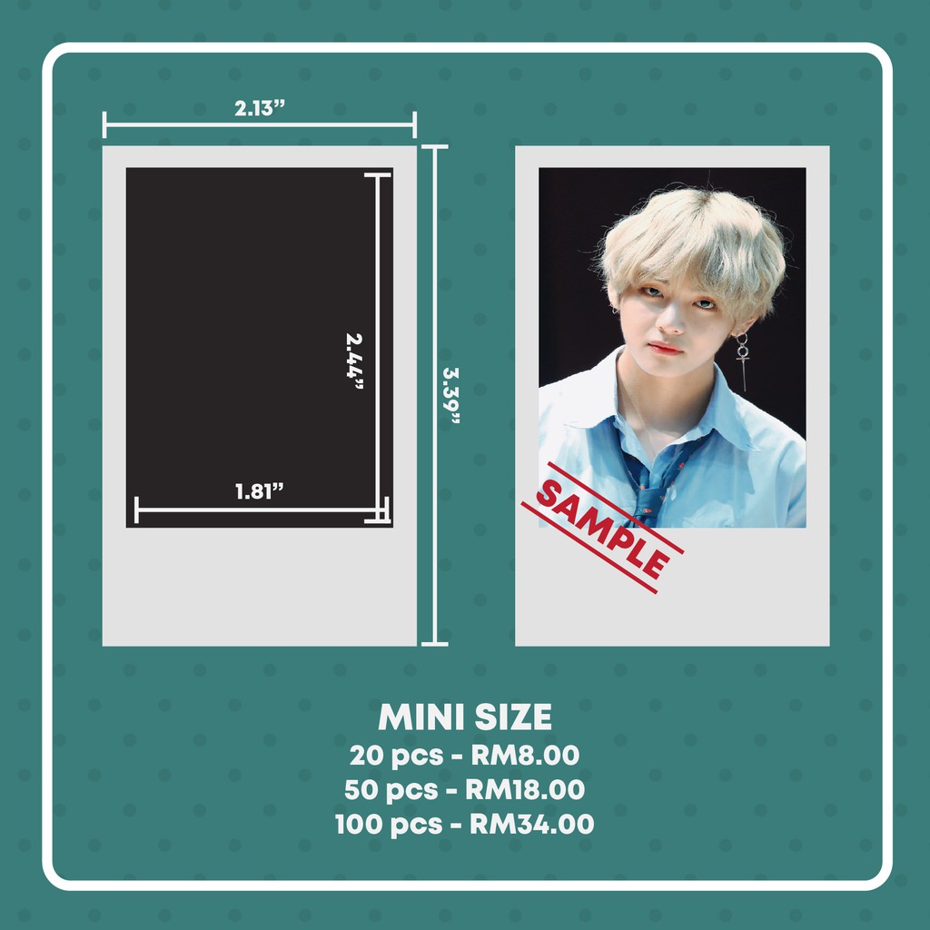 Moe Closet 20 50 100 Pcs Polaroid Photo Mini Size Shopee Malaysia