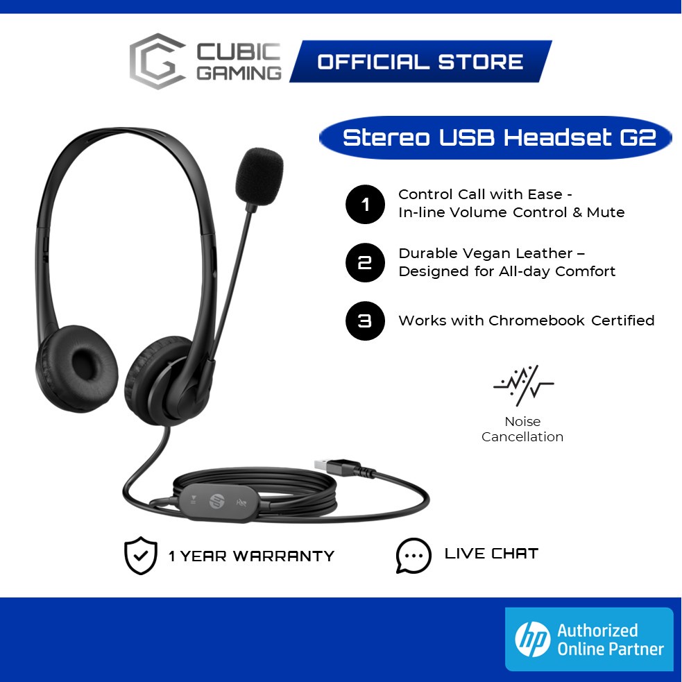 HP Boom Mic Headset 150 / HP Stereo 3.5mm or USB Headset G2 (Noise