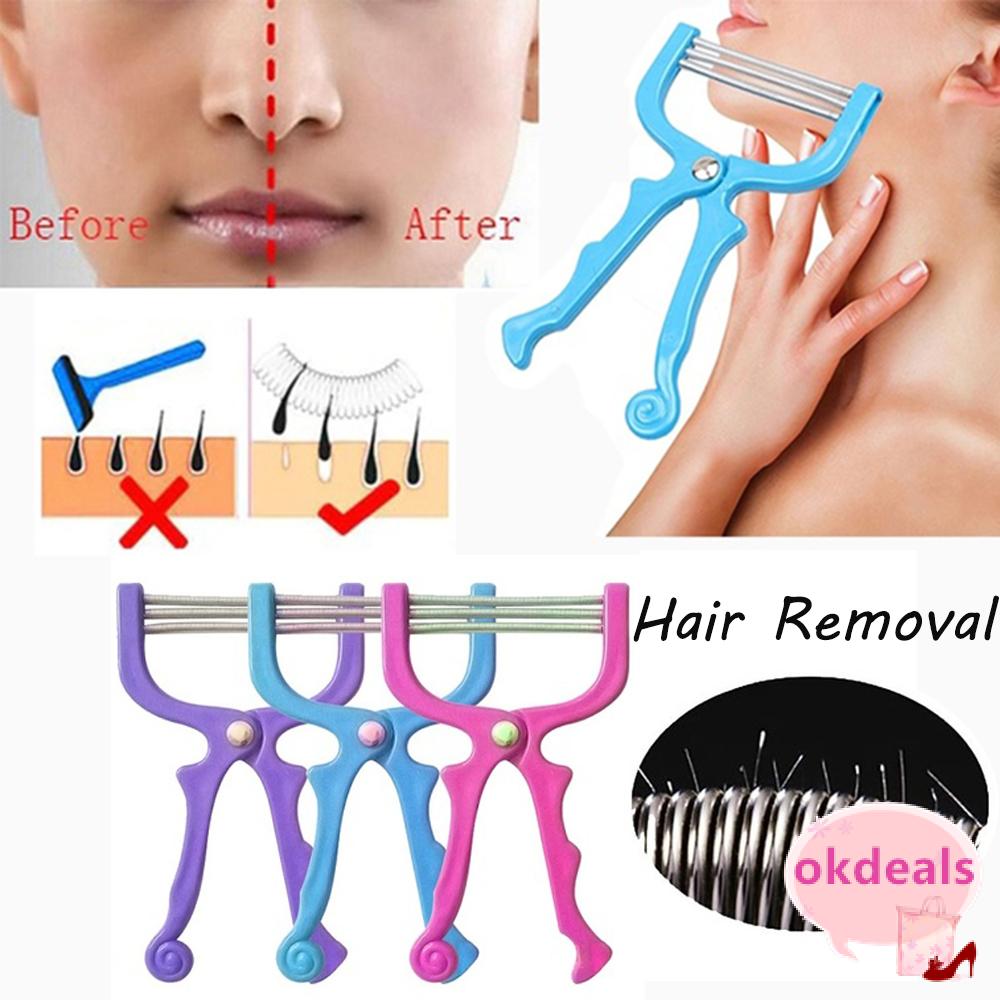 OKDEALS High Quality Facial Hair Remover Body Hair Removal Spring Stick Threading  Hair Spring Stainless Steel Useful Depilation Shaving Beauty Tools Safe  Handheld Facial Epilator | Shopee Malaysia