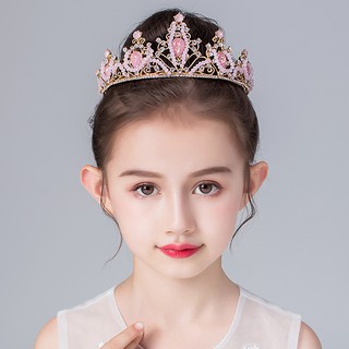 Girls Crown Crystal Children S Princess Birthday Korean Catwalk