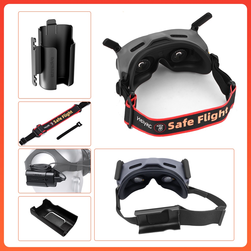 DJI Goggles 2 Battery Holder DJI Avata/FPV Head Strap Headband Battery
