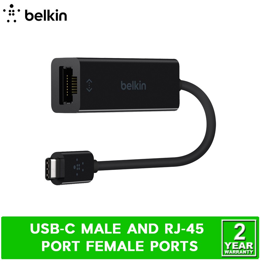 Belkin Usb Type C To Gigabit Ethernet Adapter Black F2cu040btblk Shopee Malaysia