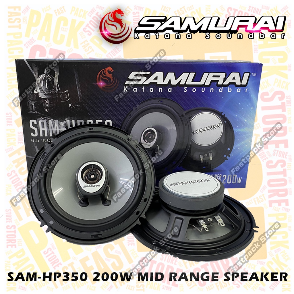 SamuraiKatana Soundbar SAM-HP650 6.5 Inch Mid Range Coaxial 200W Max Power Car Speaker Kereta Audio System