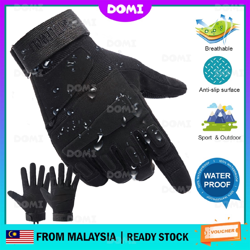 DOMI Unisex Waterproof Motorcycle Camping Outdoor Glove Touch Screen Driving Hiking Sport Gloves motorcycle Gloves Gym