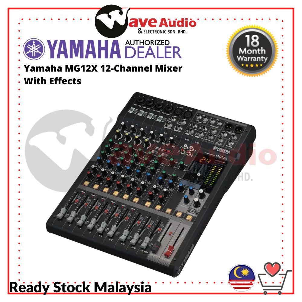 Yamaha Mixer Mixing Console MG12X 12 Channel Mixer with Effect (MG12X