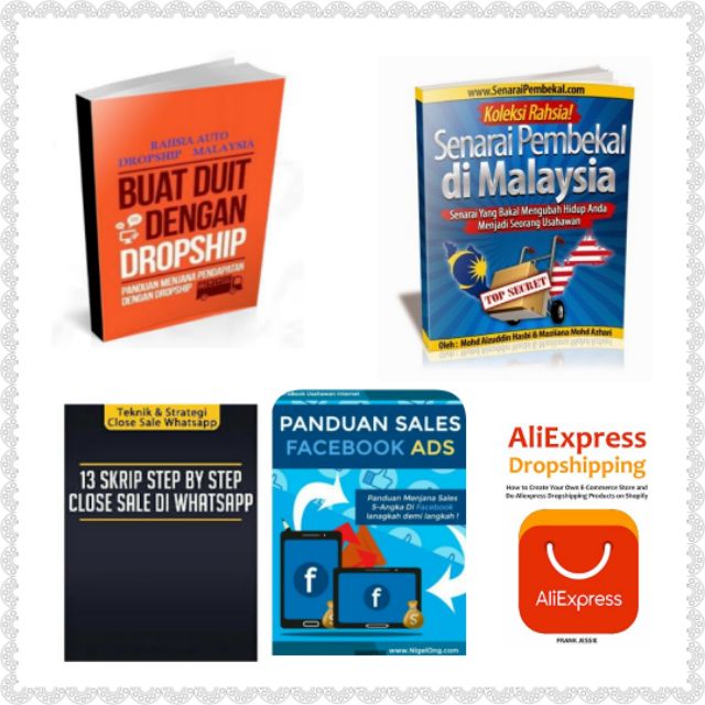 Ebook Panduan Buat Duit Dengan Dropship + 5 ebook bonus