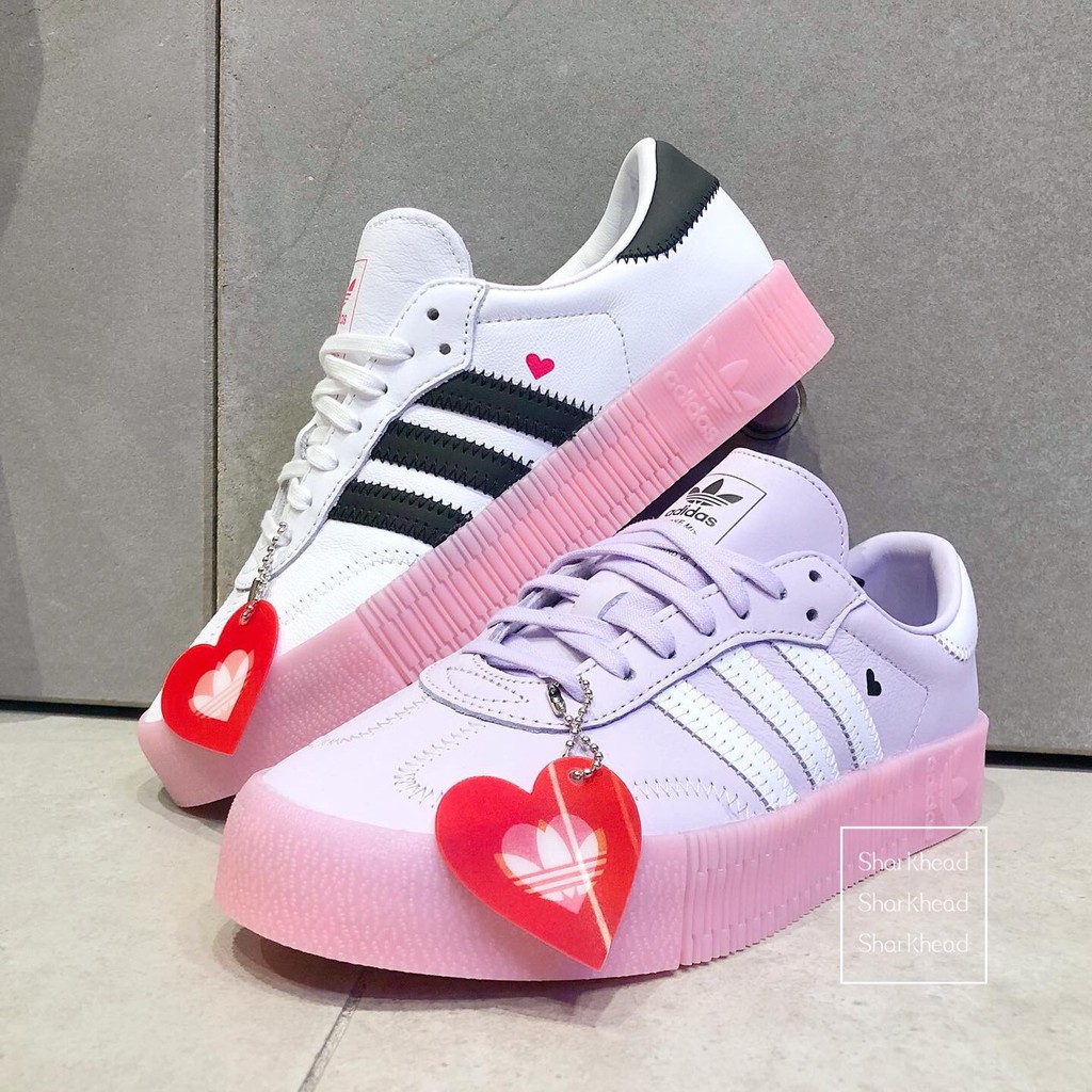 adidas sambarose love heart