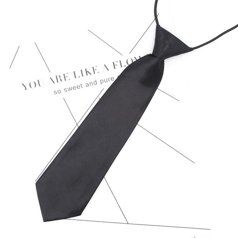 WP Kids Easy-Wear Necktie tie tali leher (Black & Maroon)