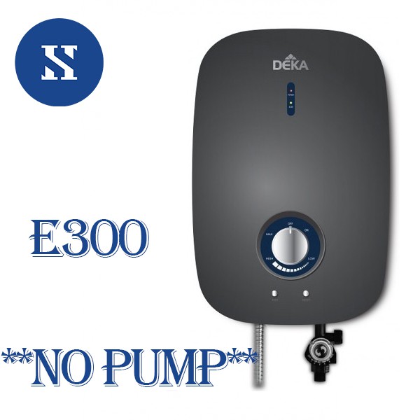 Deka Water Heater E300 No Pump Dark Grey