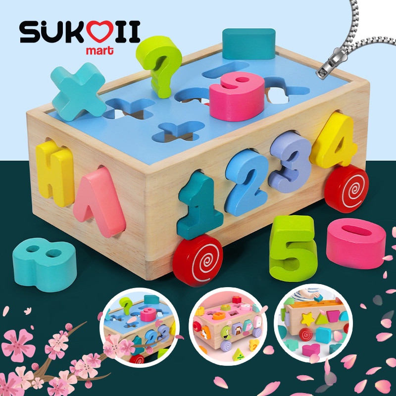 SKOI Baby Building Blocks Toy Puzzle Car Young Children Early Education