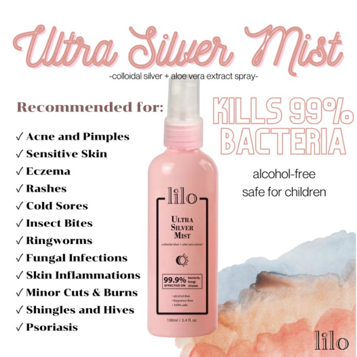 Lilo Ultra Silver Mist & Mouth Sanitizer (colloidal silver & aloe vera