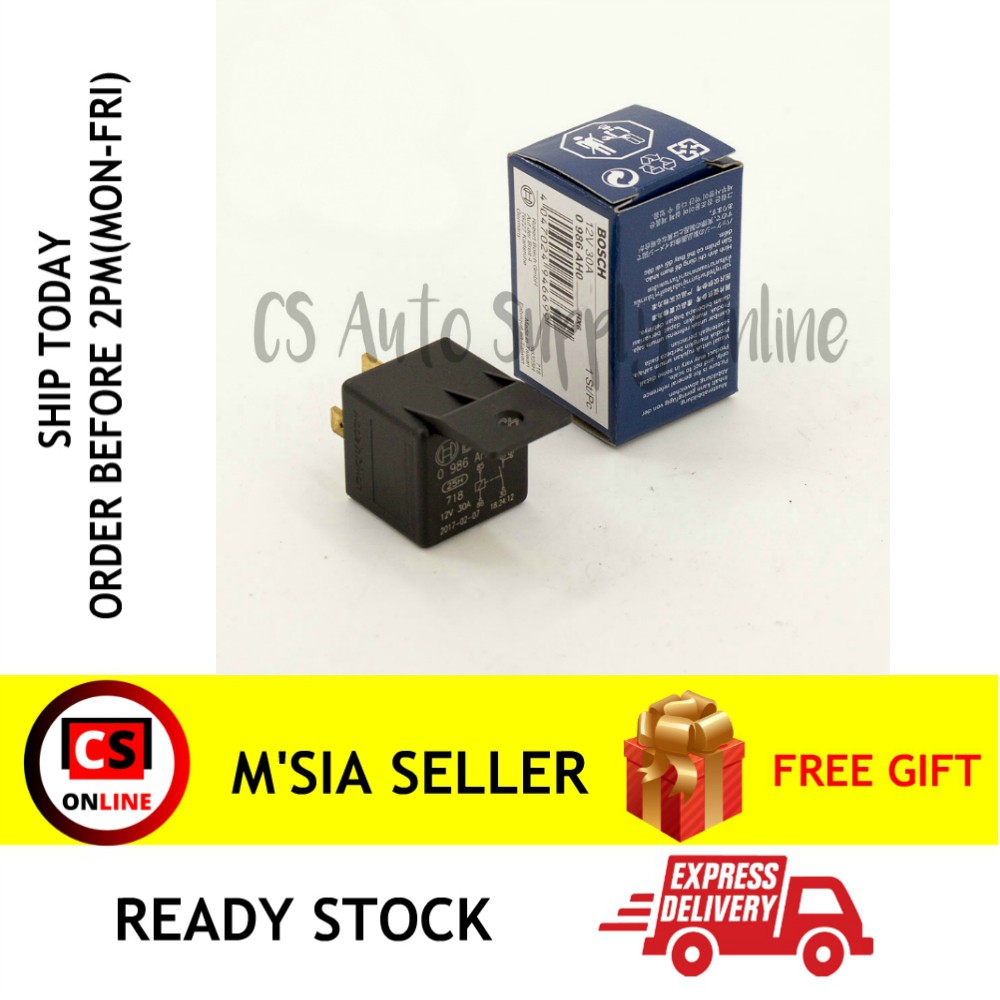 CS Bosch Relay 12V Original Portugal 5 Pin 30A Universal 100 Genuine