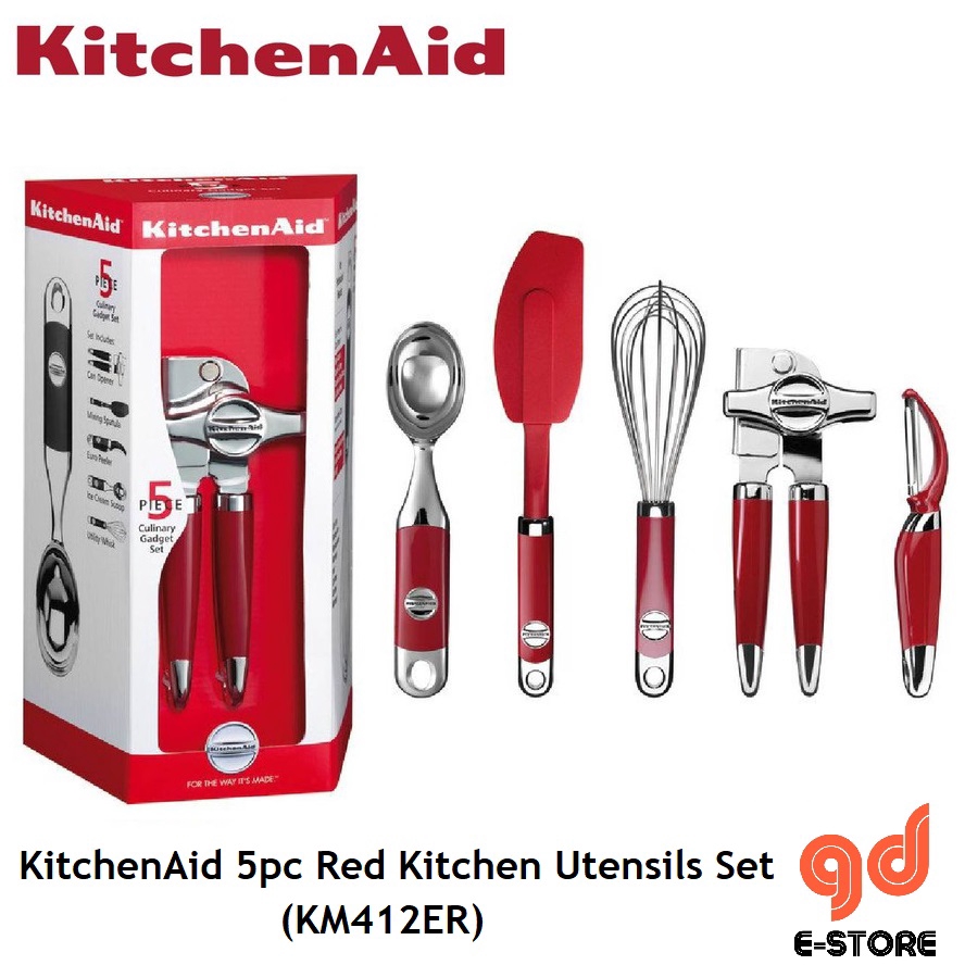 KitchenAid 5pc Red Kitchen Utensils Set (KM412ER) Shopee Malaysia