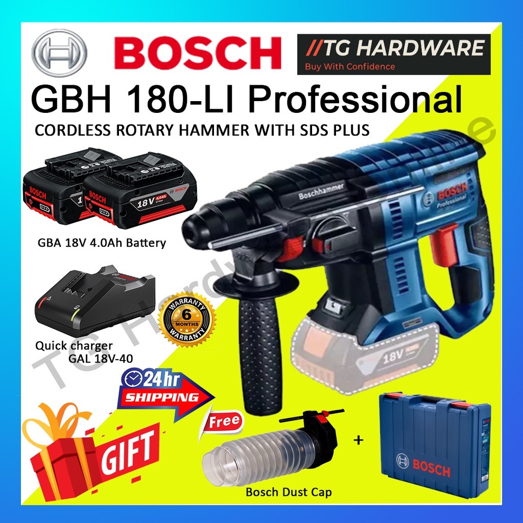 Bosch GBH 180LI Professional Cordless Rotary Hammer with SDS Plus