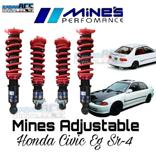 Mines Adjustable High Low Bodyshift Spring Soft Hard For Honda Eg Sr4 92 95 Shopee Malaysia