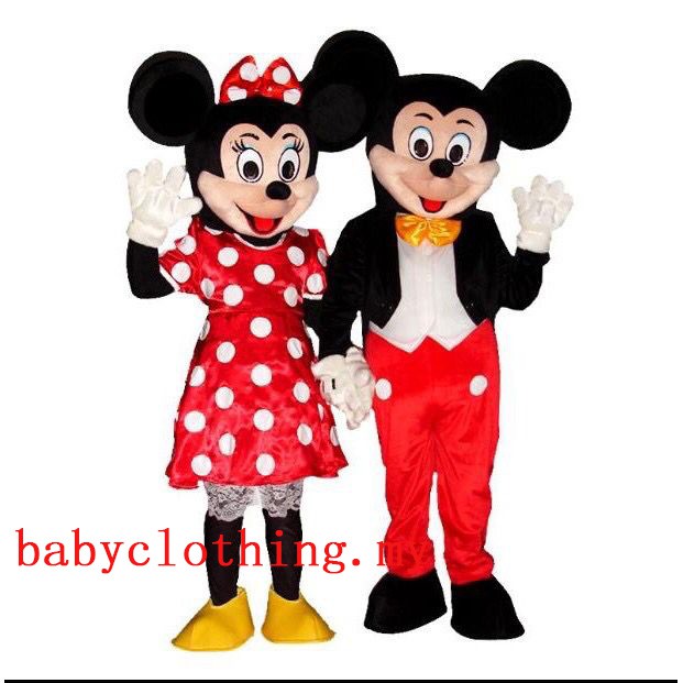 Mickey and Minnie Mascot Costume Cartoon Character Party clothing Adult size