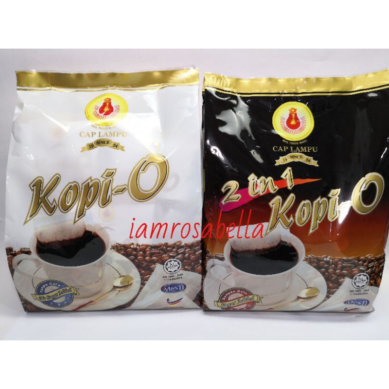 Kopi O 2in1 Kopi Sabah Cap Lampu Kopi O 150g / Kopi O 2in1 300g Uncang