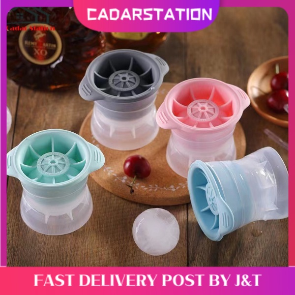 CS_ Silicone Ice Ball Maker Round Ice Cube Mould Maker Tray Ice Ball Mold Ice Box Acuan Ais Batu Bekas Ais Bulat 冰球模具