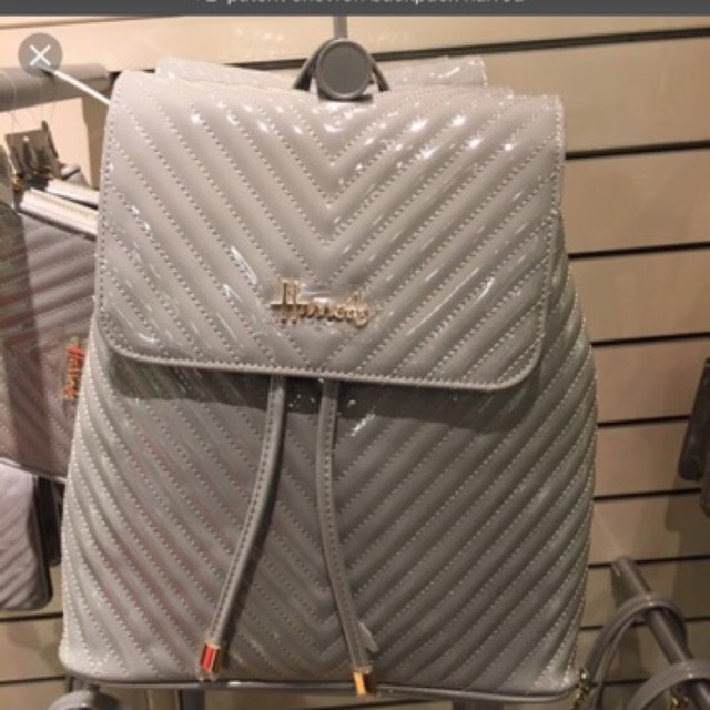 harrods patent chevron backpack