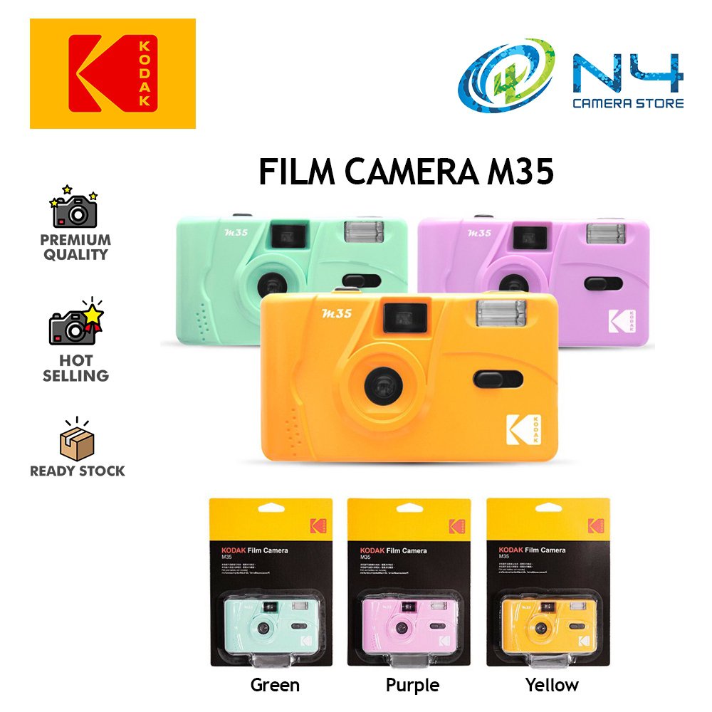 Kodak M35 Pointandshoot Film Camera with Flash [Free Pouch] 8WaW Shopee Malaysia