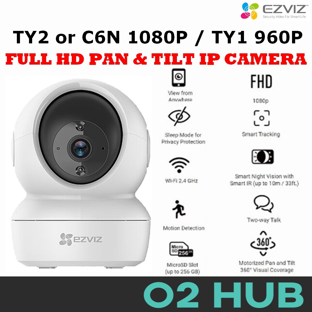 EZVIZ C6CN C6N 4MP TY2 Full HD 1080P 32GB-128GB Pan & Tilt WiFi Home ...