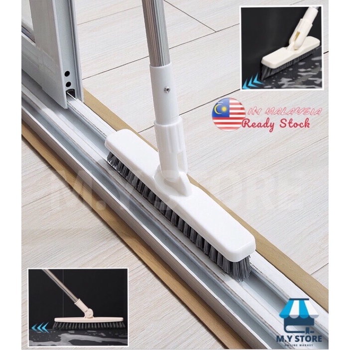 Adjustable Corner Crevice Floor Brush,Long-Handled Bristle Bathroom ...