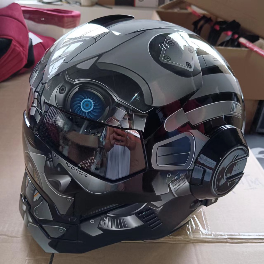 Iron Man Atomic Man Cosplay Motorcycle Full Face Helmet Modified helmet