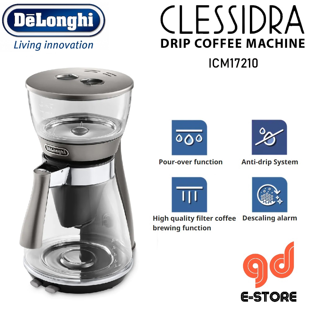dress Forbid Mark down Delonghi Clessidra Drip Coffee Machine ICM17210 Anti Drip Filter Coffee  Maker | Shopee Malaysia