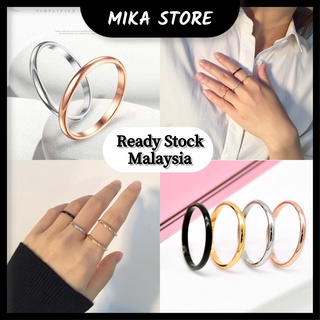 Stainless Steel Ring Lovers Jewelry Titanium Steel Diamond Ring For Men And Women Shopee Malaysia