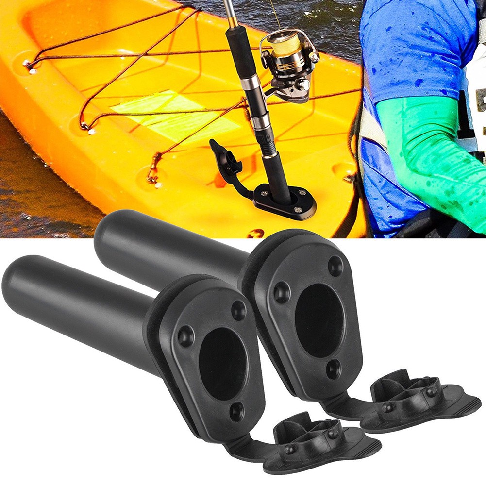 2Pcs Flush Mount Rod Holder Rack Bracket & Cap Gasket for 2Pcs Flush Mount Rod Holder Rack Bracket & Cap Gasket for